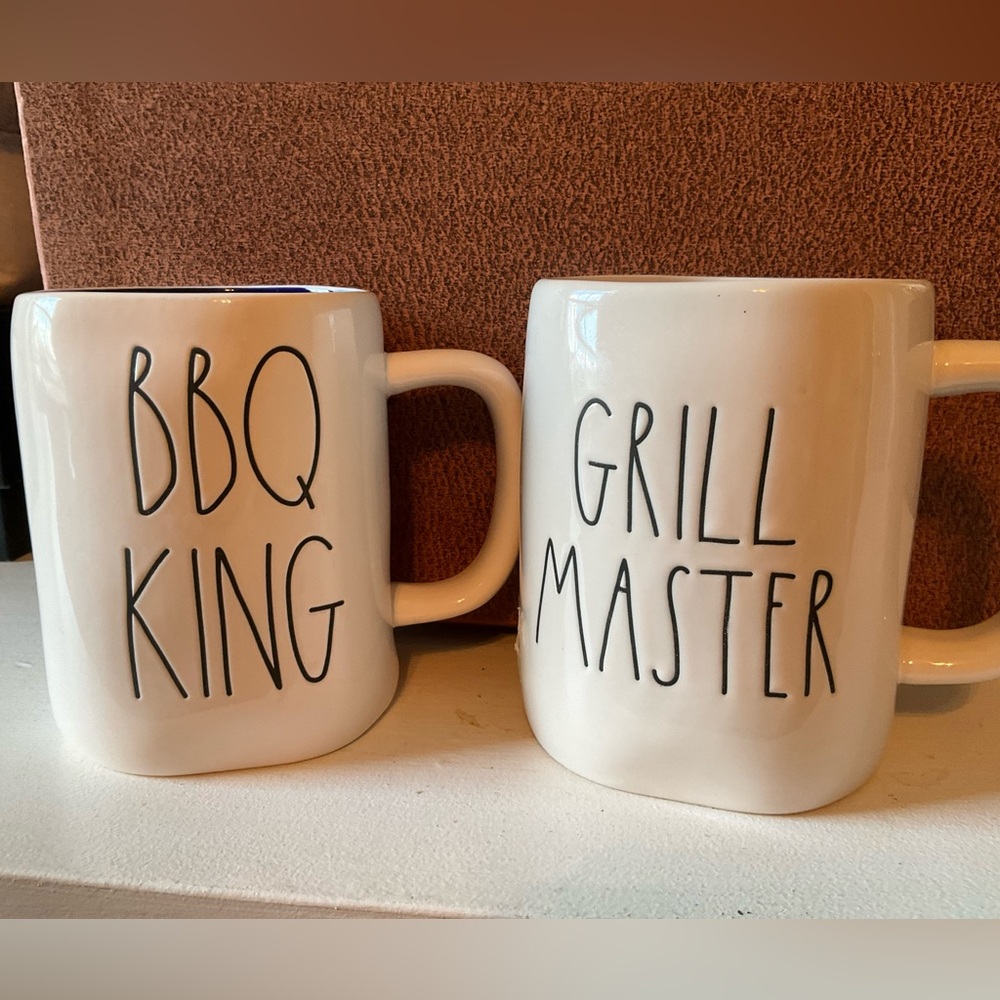 White BBQ King and Grill Master Mug Set - Picture 2 of 6